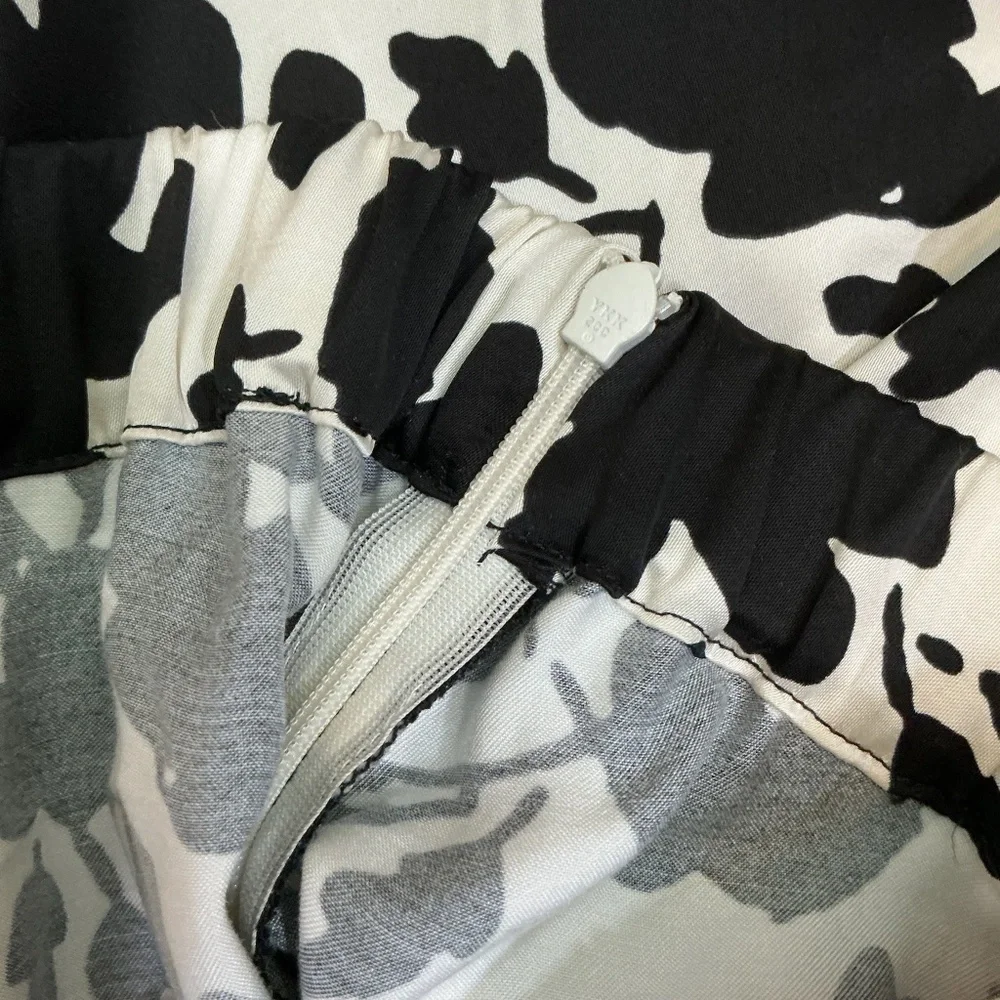 Gerard Darel Bastian Paris Black White Floral Maxi Skirt Size 3 (US Large)
